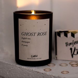 Ghost Rose candle by Catbird